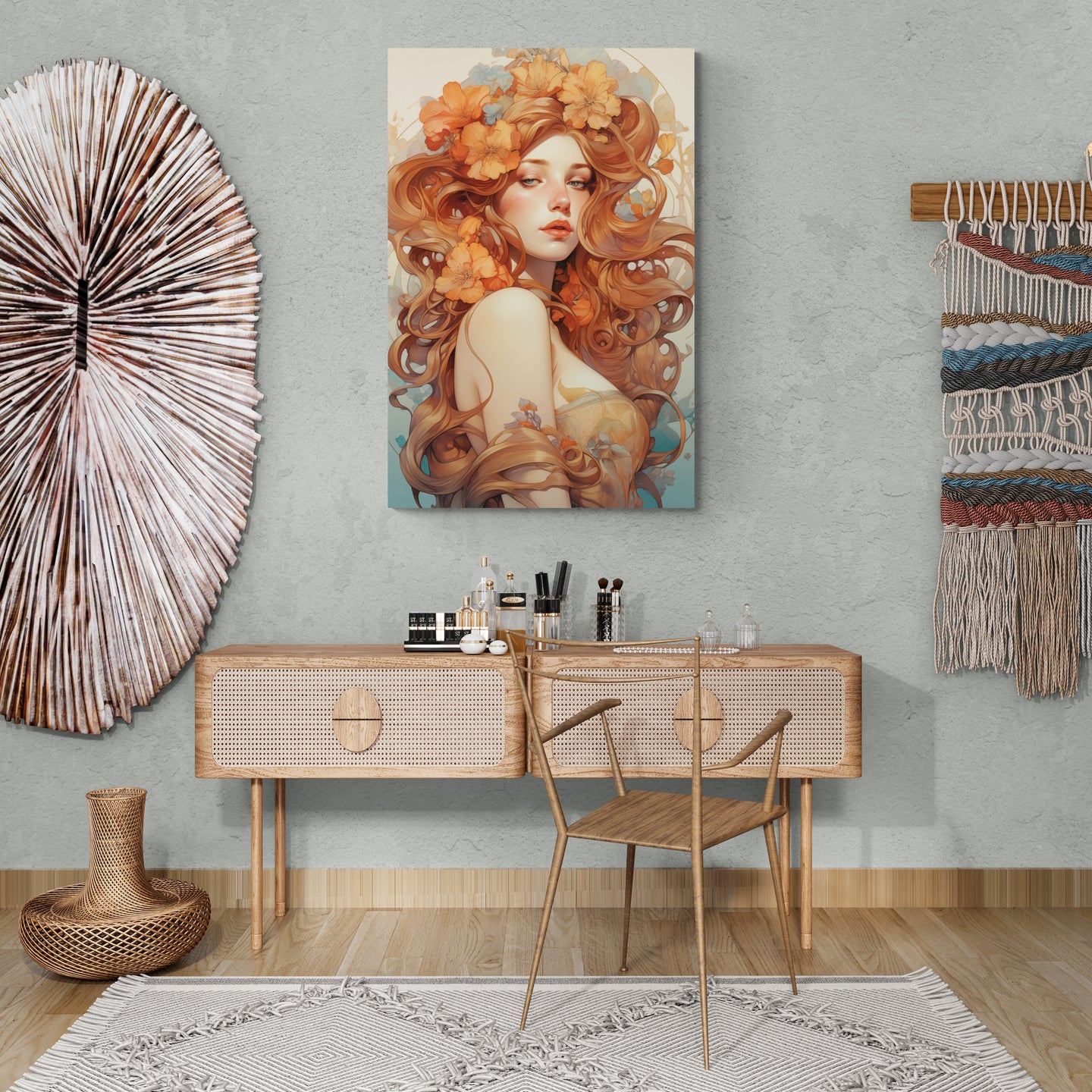 Bohemian beauty in girls room