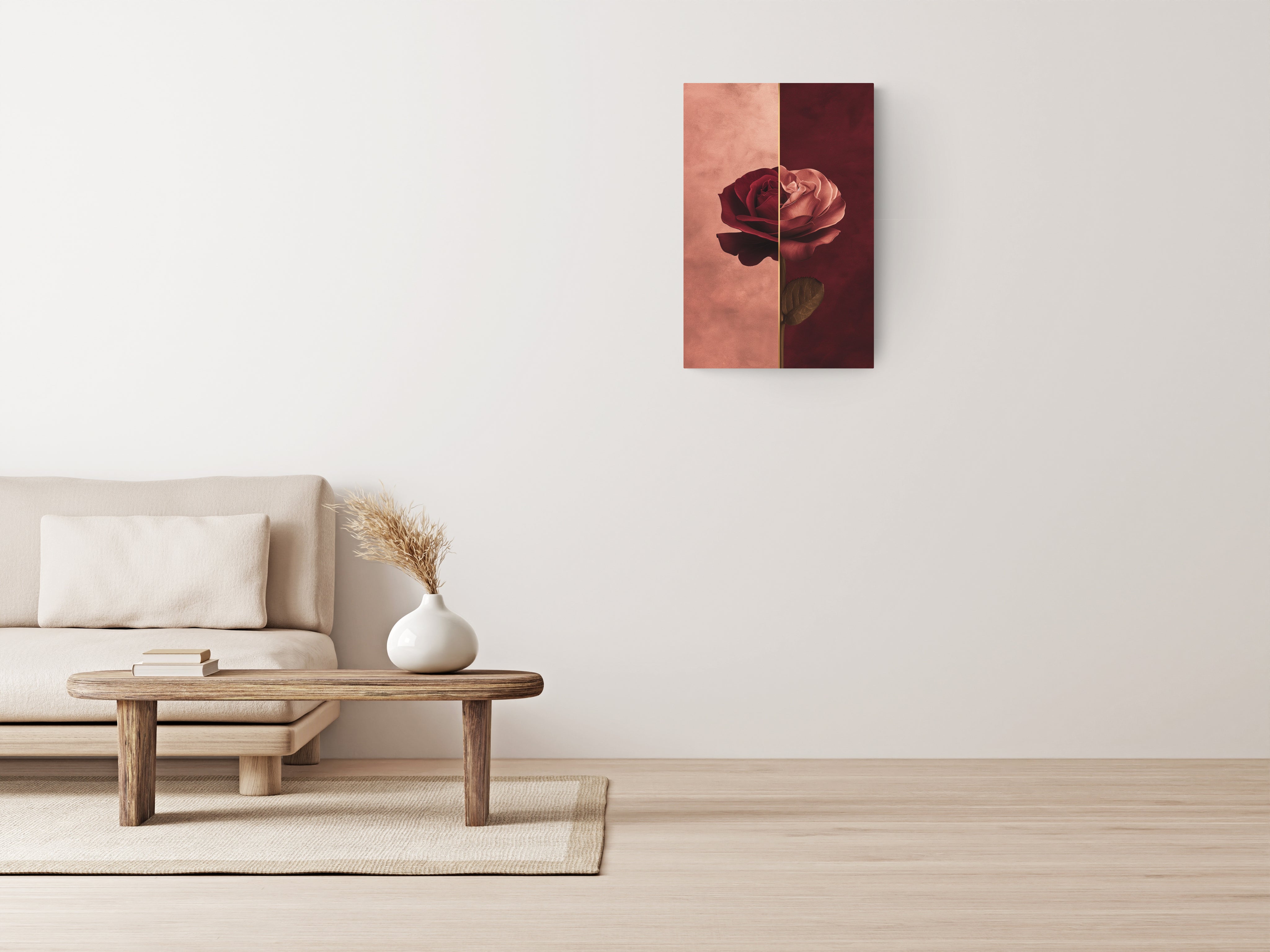 Old rose canvas - 30x20