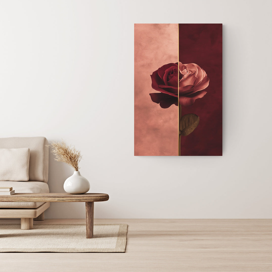 Old rose canvas - 48x32